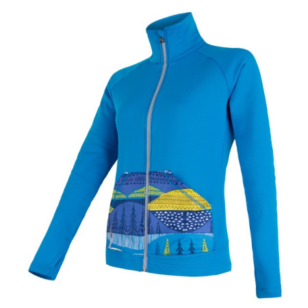 Sweat-shirt femme Sensor Tecnostretch Pattern modrá bleue