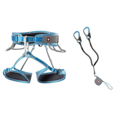Kit via ferrata Ocún Via Ferrata Twist Tech Eco Captur Lite Swivel Set gris / bleu Grey / Blue