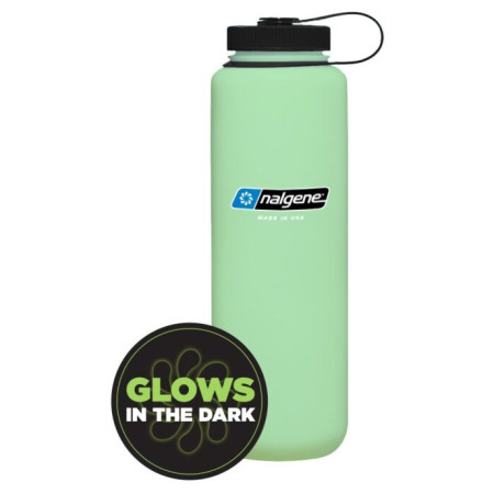 Bouteille Nalgene Wide Mouth Sustain Silo 1500 ml vert clair Glow
