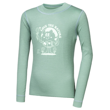 T-shirt fonctionnel enfant Sensor Merino DF Planet Basil Green vert clair Basil Green