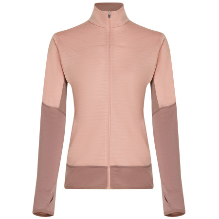 Veste polaire fonctionnelle femme Icebreaker Women Merino Blend 300 RealFleece™ Descender LS Zip rose Summit/Blush/Cb