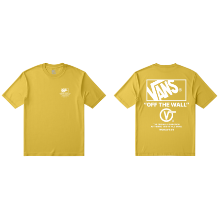 T-shirt homme Vans Stacked Hi SS Tee jaune Dusty Gold