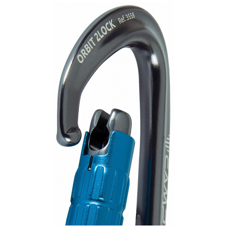 Mousqueton Camp Orbit 2Lock - Gun Metal / Blue