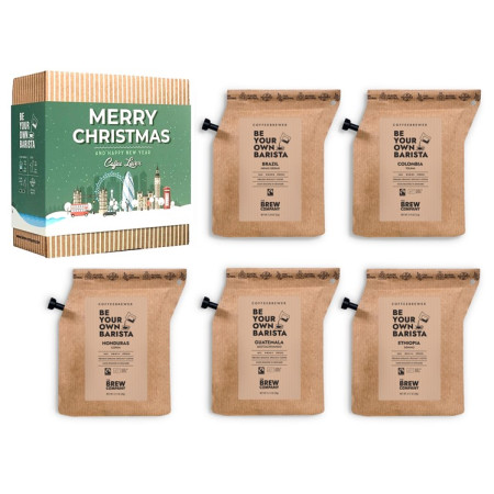 Paquet cadeau Grower´s cup 5 pcs café - Noël