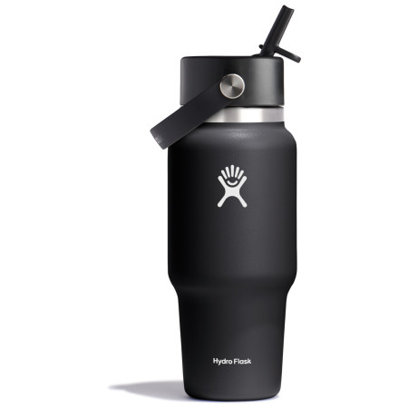Mug isotherme Hydro Flask Wide Flex Straw Travel Bottle 24 Oz noir black