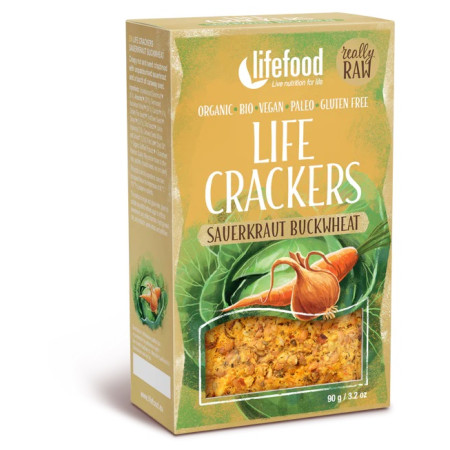 Crackers Lifefood LIFE CRACKERS Zelňáky RAW BIO 90 g brun