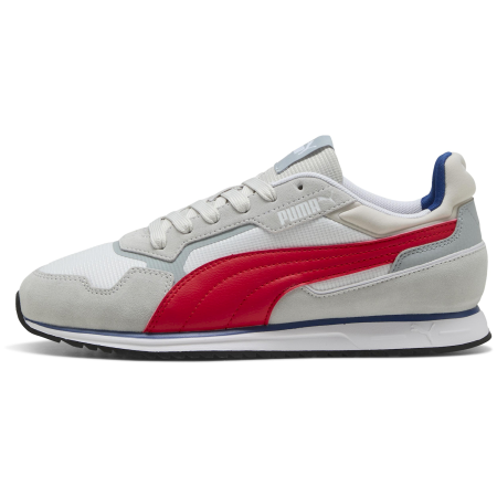 Chaussures homme Puma Softride St Miler gris Cool Light Gray-For All Time Red-PUMA White