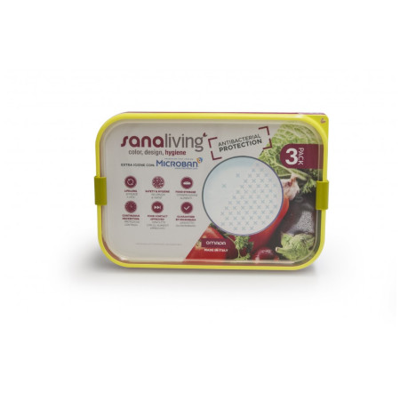 Boîte aliments Omada Sanaliving Box Set 3x 24x16,5x8cm/2L
