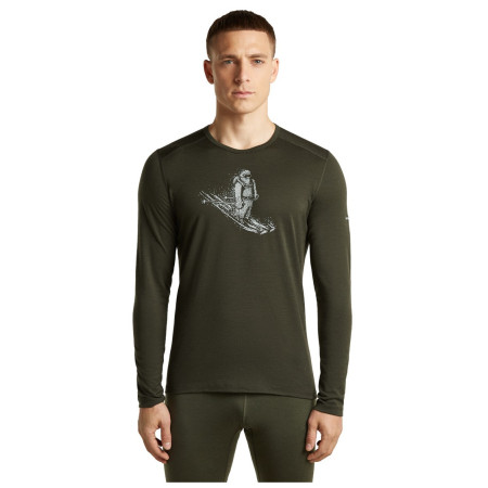 T-shirt fonctionnel homme Icebreaker Men Merino 200 Oasis LS Crewe SkiingYeti