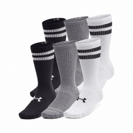 Jeu de chaussettes Under Armour Essential 6Pk Crew blanc / noir White/White/Black