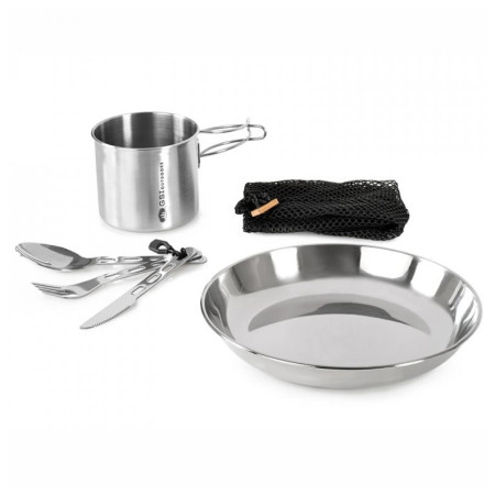 Ensemble vaisselle GSI Outdoors Glacier Stainless 1 Person Set