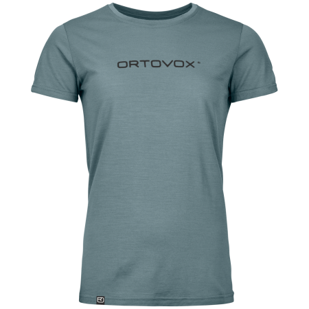 T-shirt fonctionnel femme Ortovox 150 Cool Brand Ts W gris Icy Shore