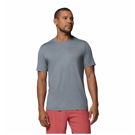 T-shirt homme Columbia Parsons Point™ SS Back Graphic Tee gris City Grey Heather, Linear Peaks