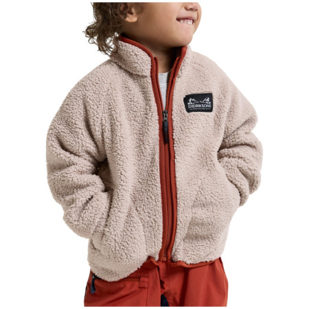 Sweatshirt enfant Didriksons Gibbs Kids Fullzip 2 Beach Beige/Rust