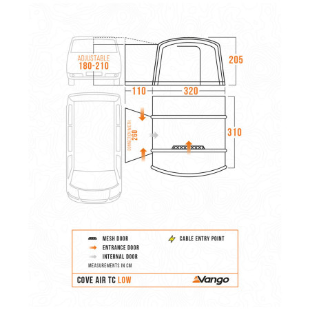 Tente caravane Vango Cove Air TC Low