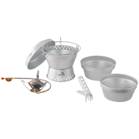 Batterie cuisine et brûleur Easy Camp Storm Cooker & Stove set argenté Silver