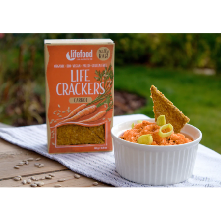 Crackers Lifefood LIFE CRACKERS Mrkvánky RAW BIO 80 g