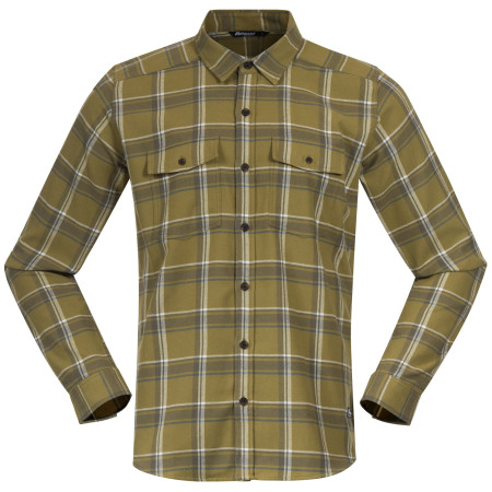 Chemise homme Bergans Tovdal Shirt green Olive Green/Dark Green Mud Check