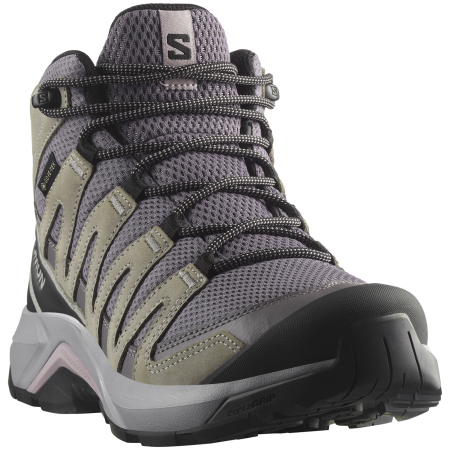 Bottes randonnée femme Salomon X-Adventure Recon Mid Gore-Tex gris Excalibur / Gull / Nirvana