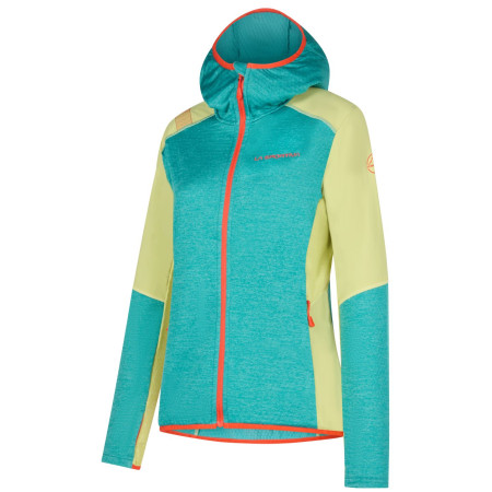 Veste polaire fonctionnelle femme La Sportiva Existence Hoody W bleu / vert Lagoon/Green Banana