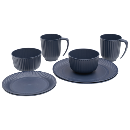 Set de vaisselle Outwell Delish 2 Person Dinner Set bleu foncé Navy Night