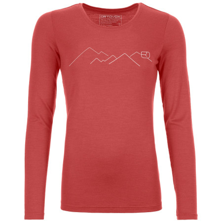 T-shirt femme Ortovox 185 Merino Mountain Ls W rose Blush