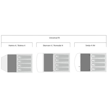 Tapis de tente Easy Camp Rosebay Universal Carpet 1.3 x 2.4 m