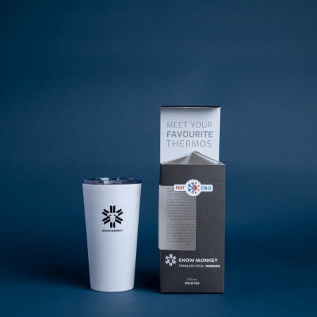 Mug isotherme Snow Monkey Enjoyer 473 ml