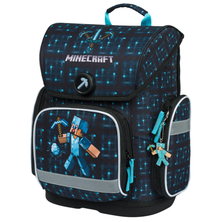 Sac à dos écolier Baagl Ergo noir / bleu Minecraft Blue Axe