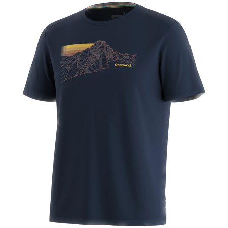 T-shirt fonctionnel homme Smartwool Men's Alpine Trace Active Short Sleeve G bleu foncé Deep Navy