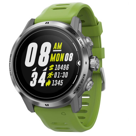 Monte Coros APEX Pro Premium Multisport GPS Watch argenté / vert Green/Silver
