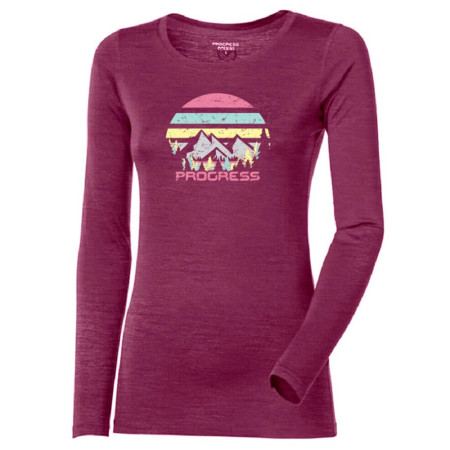 T-shirt fonctionnel femme Progress Hela "Landscape" violet ostruzinova