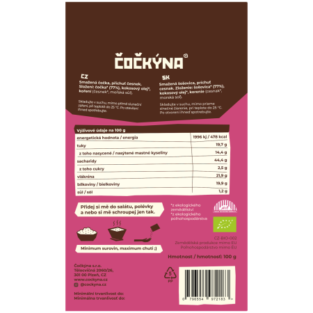 Aliments à emporter Čočkýna Lentilles sautées : ail