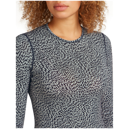 T-shirt fonctionnel femme Icebreaker Women Merino 200 Oasis LS Crewe Flock Forms AOP