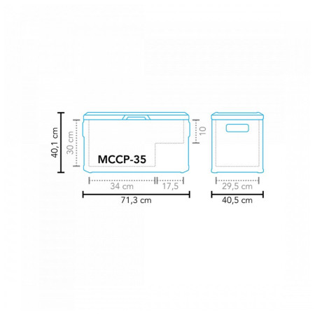 Réfrigérateur à compresseur Mestic Coolbox Compressor MCCP-35 AC/DC
