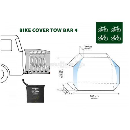 Housse étanche Brunner Bike Cover Tow Bar 3/4