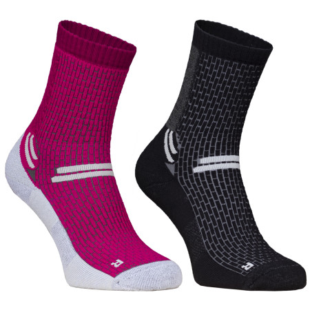 Chaussettes High Point Trek 4.0 Lady Socks (Double pack) noir / rose Multicolor