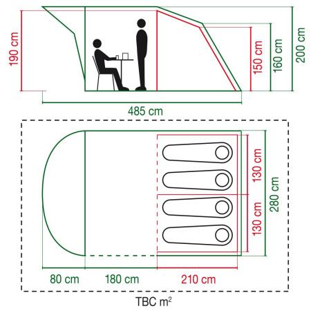 Tente Coleman Oak Canyon 4 Blackout