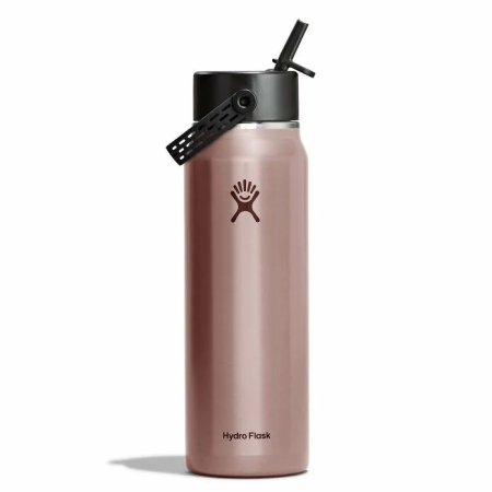 Thermos Hydro Flask 32 Oz Lightweight Wide Flex Straw Cap rose Quartz