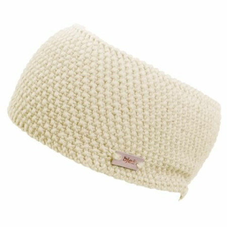 Bandeau Bjež pletená merino blanc nature