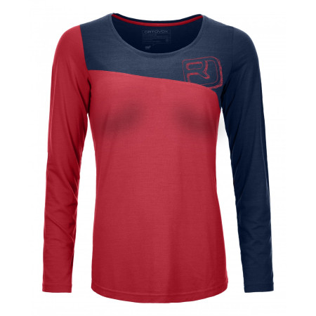 Sous-vêtements thermique femme Ortovox 150 Cool Logo Long Sleeve corail HotCoral