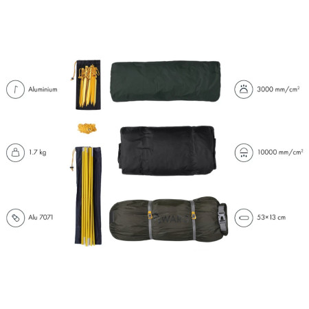 Tente ultra-légère Warg Atak 2