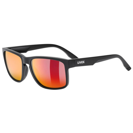 Lunettes soleil Uvex Poise noir / rouge BLACK MATT / MIR.RED