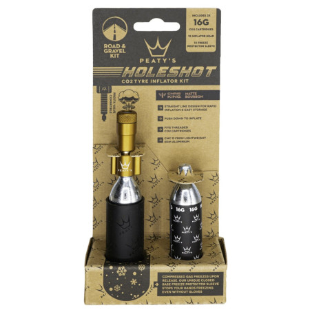 Pompe Peaty´s Holeshot Co2 Pumpa + Bombičky 2 Ks - Road & Gravel