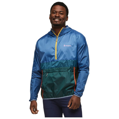 Veste homme Cotopaxi Teca Half-Zip Windbreaker bleu / vert Thumbs Up