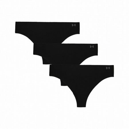 Culotte femme Under Armour Pure Stretch No Show Thong - Solid 3Pk noir black