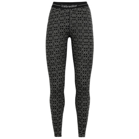Leggings femmes Icebreaker 250 Vertex Leggings Alpine Geo noir / blanc black/snow/j