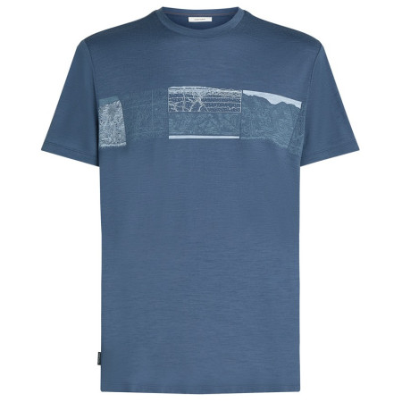 T-shirt homme Icebreaker Men Merino 150 Tech Lite SS Tee Elevation Line bleu Dawn