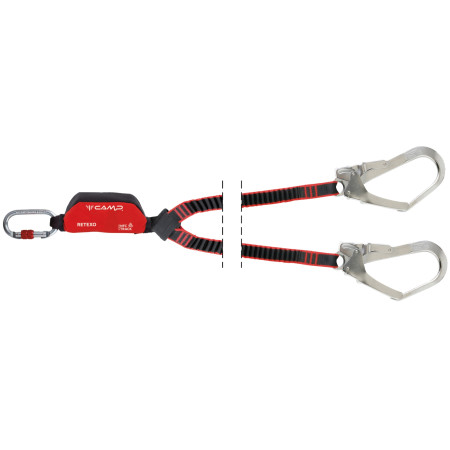 Cable confort Camp Retexo Rewind Double + 0981 + 2x0984 100-140 cm rouge