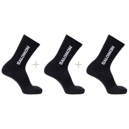 Chaussettes Salomon Everyday Lite Crew 3-Pack noir Black